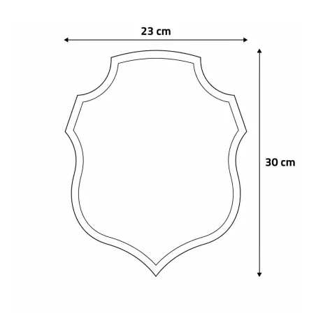 Écusson de chasse en chêne foncé ciré 30x23 cm | Fabrication française | Ducatillon