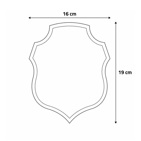 Écusson de chasse en chêne foncé ciré 19x16 cm | Fabrication française | Ducatillon