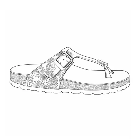 Sandales Palmiers Byal en Cuir Blanc et Argenté - Femme - Ayoka