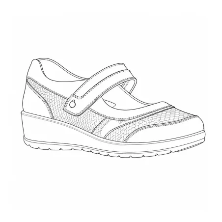 Ballerines compensées noires pour femme en synthétique - Style élégant et confortable