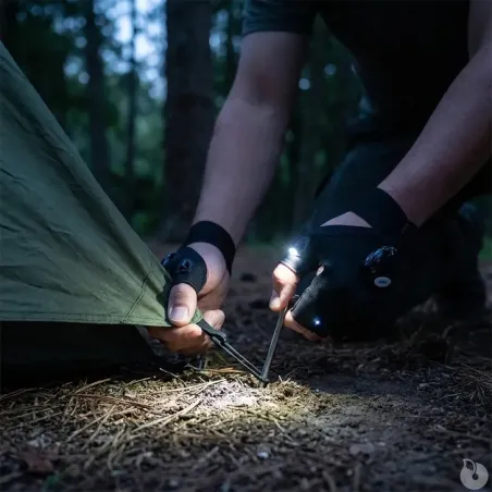 Gants scratch lampes LEDS noir toutes tailles