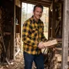 Chemise à carreaux homme en flanelle jaune et noire - Brandit®