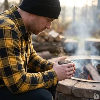 Chemise à carreaux homme en flanelle jaune et noire - Brandit®