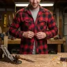 Chemise Homme à Carreaux Rouge et Noire Brandit® - Flanelle 100% Coton