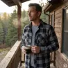 Chemise à carreaux Brandit® - Manches longues - Noir et Gris