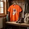 T-shirt orange épagneul Bartavel®