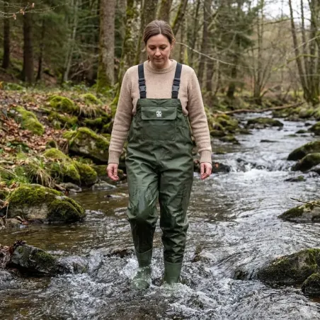 Waders étanche poche ventrale semelles crantées nylon PVC 39 à 48