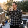 Chemise Polaire Homme Jeff Brandit® - Gris et Noir - Manches Longues