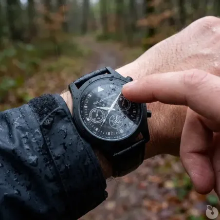 Montre homme Vuillemin alliage métal verre minéral noire
