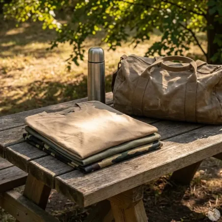 Lot de 3 Tee-Shirts (beige, kaki et camo) taille M à 3XL
