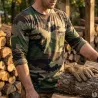 T-shirt Homme Camouflage CE Manches Longues - Coton Peigné 180g/m²
