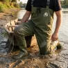 Waders Homme Nylon PVC Kaki - Imperméables avec Maille Anti-Transpirante