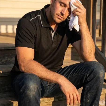 Polo Homme LMA® Manches Courtes Col Chemise - Noir