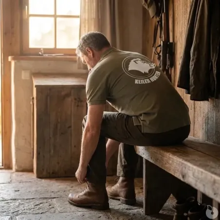 Polo Keiler Hunter kaki logo 2