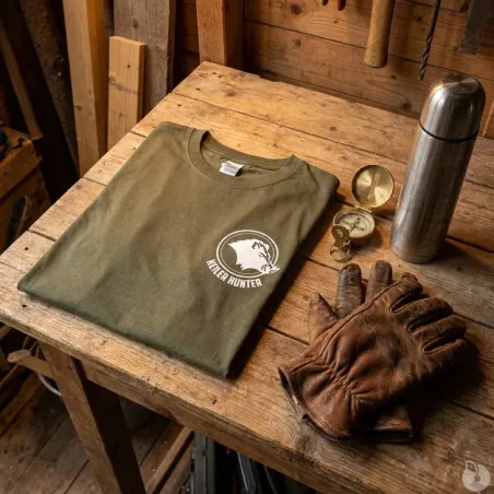 T-Shirt Keiler Hunter kaki 100% coton manches courtes logo 2