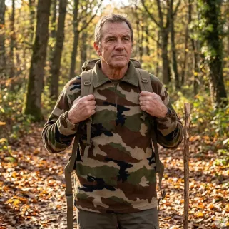 Chemise F1 Polaire Camo Polyester 220g/m² Col Zippé Coton