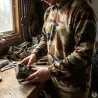 Chemise F1 Polaire Camo Polyester 220g/m² Col Zippé Coton
