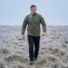 Chemise F1 Polaire Kaki 100% Polyester 220g/m² Col Zippé