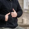 Blouson polaire homme noir - Manches longues - Col montant - DCA France