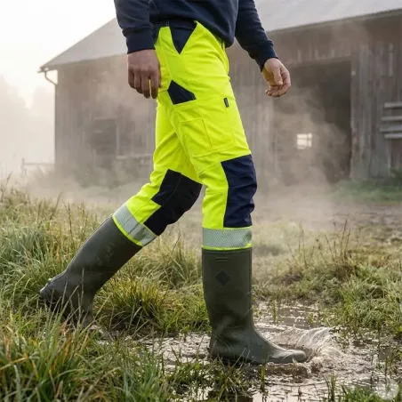 Pantalon Hector High Viz jaune Herock – haute visibilité & stretch