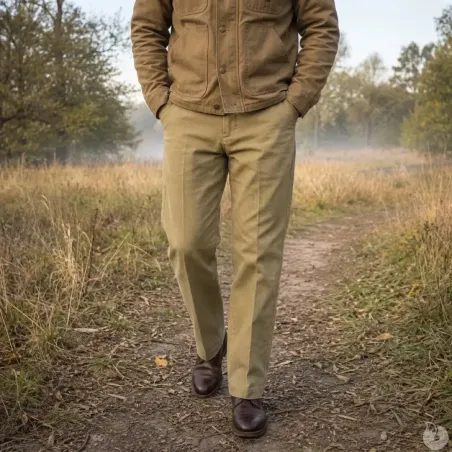 Pantalon Yorkley Moleskin Walker & Hawkes beige | Ducatillon
