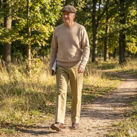 Pantalon Yorkley Moleskin Walker & Hawkes beige | Ducatillon