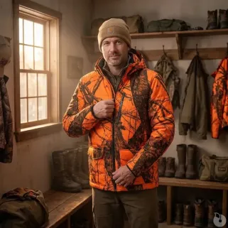 Doudoune Réversible STAGUNT Alaskan Kaki Orange Blaze