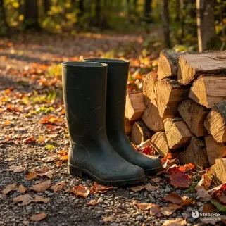 Bottes Ecoland semelle GRIP PVC doublure jersey vert 35 à 41