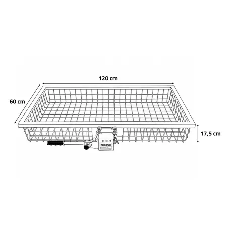 Porte-gibier Heck-Pack relevable 120 × 60 cm ECE