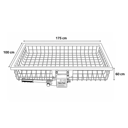 Panier porte-gibier repliable Heck-Pack - Homologué CEE - 100x60x175 cm