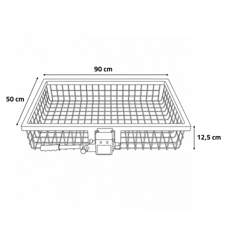 Porte-gibier Heck-Pack relevable 90 × 50 cm ECE