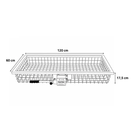Panier porte-gibier Heck-Pack galvanisé avec attache rapide 120x60x17,5cm - Homologué CEE