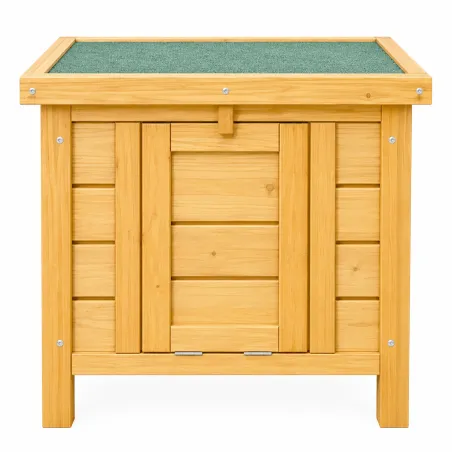Nichoir cube en bois de pin 42x52x43,5 cm - Abri polyvalent pour animaux