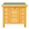 Nichoir cube en bois de pin 42x52x43,5 cm - Abri polyvalent pour animaux