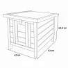Nichoir cube en bois de pin 42x52x43,5 cm - Abri polyvalent pour animaux
