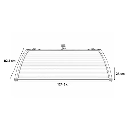 Marquise Solaire LED 124 cm - Éclairage Extérieur Autonome