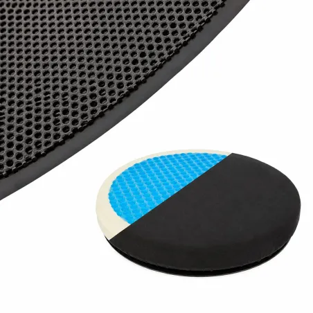 Assise pivotante en gel et mousse mémoire de forme 360° - Noir