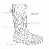 Bottes TeamWood camo roseaux Thinsulate, semelle EVA 40 à 46