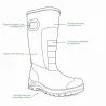 Bottes camo roseaux caoutchouc Thinsulate avec poignées 