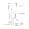 Bottes femmes et enfants Baudou Karol marron PVC jersey