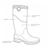 Bottes de Chasse Cyclone antidérapantes PVC Kaki 40 à 46