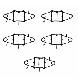 Lot de 5 pièges en X Conibear acier zingué noir 18 X 18 cm PHE