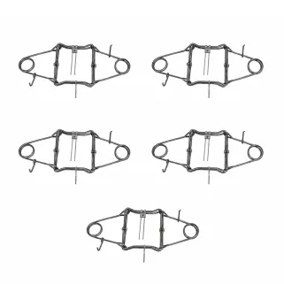 Lot de 5 pièges en X Conibear acier brut 25 x 25 cm Homologué PHE