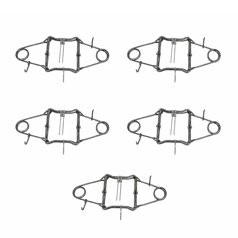 Lot de 5 pièges en X Conibear acier brut 25 x 25 cm Homologué PHE