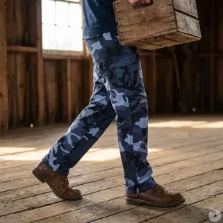 Pantalon BDU Idaho Camo Urban bleu 6 poches | Ducatillon