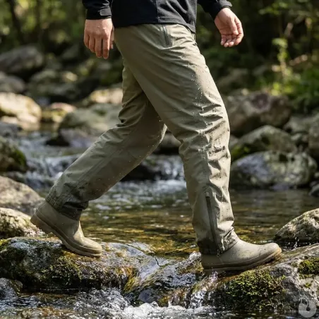 Pantalon imperméable Lightshell Rain Protect kaki | Ducatillon