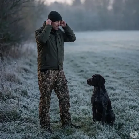 Pantalon chaud Treeland Duck Pant camo roseaux