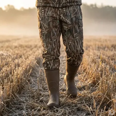Pantalon chaud Treeland Duck Pant camo roseaux