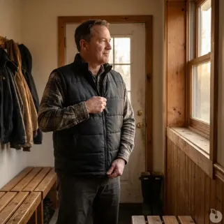 Veste matelassée sans manches fermeture zip col montant S à 3XL