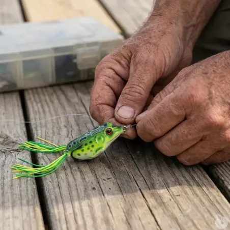 Leurre Frog Grenouille Corps Souple Hameçons Doubles Cachés